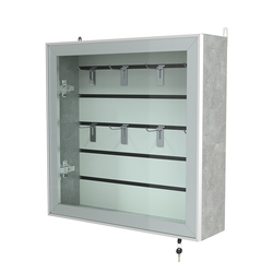 Витрина настенная №1-1Б с эконом панелью серии Collecto, Метрополитан Грей