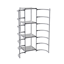 Хромированное вешало ДУГА №2-3 с полками ДСП 16 мм, Серый