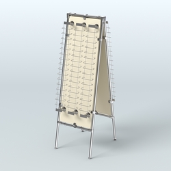 Напольная стойка Хром под очки №5-Д24 Шалаш (открытого доступа), Крем Вайс