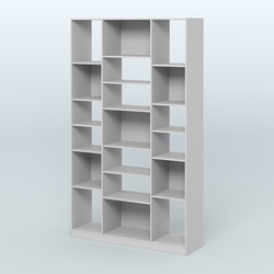 Стеллаж из ДСП серии ЛОФТ №12-2 с полками ДСП, Серый