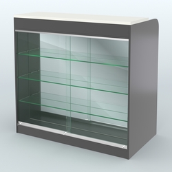 Ресепшен-Лайт №5 (Фасадная стенка - Зеркало), Черный и Белый