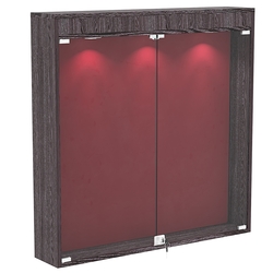 Витрина настенная БАРОН для медалей №4-4А, Ясень Анкор темный + 07 Red