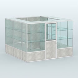 Павильон из профиля пристенный №9б (6,75 кв. м), Метрополитан Грей