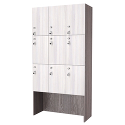 Шкаф для раздевалок СТАНДАРТ-ТРИО №3-3, Ясень Анкор темный + Ясень Анкор светлый