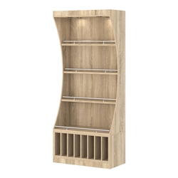 Стеллаж Гарант №1-3-900-О с ограничителями , Дуб Сонома