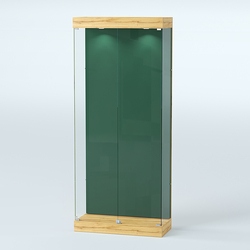 Витрина под знамя №1А-900 (задняя стенка бархат), Дуб Золотистый