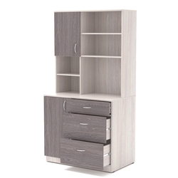 Офисная мини-кухня ВЕКТОР №5, Ясень Анкор светлый + Ясень Анкор темный