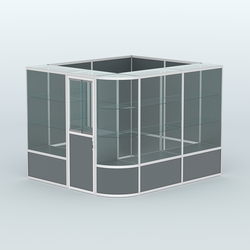 Павильон из профиля угловой №5б (5,5 кв.м), Темно-Серый