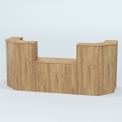 Ресепшен серии ПРАЙМ №7 со столом выдачи, Дуб Канзас коричневый