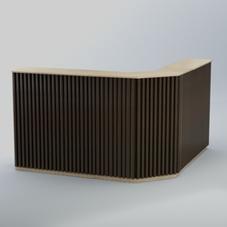 Ресепшен угловой большой серии ВЕРТИКАЛЬ №5, Дуб Сонома + Дуб Венге