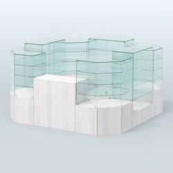 Павильон ИСТРА в центр зала №5а (закрытый) (6, 05 кв.м), Ясень Анкор светлый