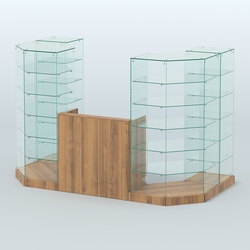 Торговый стеклянный павильон Абсолют №8 (открытый) (3 кв.м), Орех
