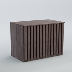 Ресепшен - стол широкий серии ПРИЛИВ №8, Ясень Анкор темный