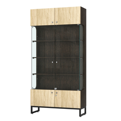 Витрина Монти №2, Дуб Венге + Дуб Сонома