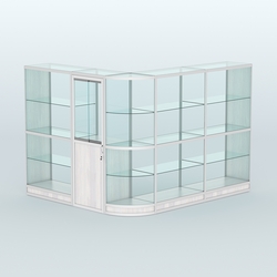 Павильон из профиля угловой №2г (5,5 кв.м), Ясень Анкор светлый