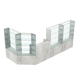 Торговый угловой островок ГРАЦИЯ №5 (открытый) (5.09 кв.м), Метрополитан Грей