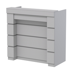 Торговый кассовый прилавок выкатной с утопленным фасадом №УФК-1-1, Серый