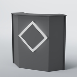 Ресепшен угловой РОМБ №2, Темно-Серый