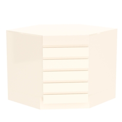 Торговый стол-прилавок внутренний с фасадными панелями №15Э, Крем Вайс