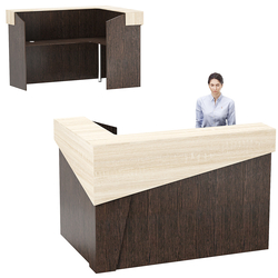 Стойка ресепшен АРТ №1A, Дуб Венге и Дуб Сонома