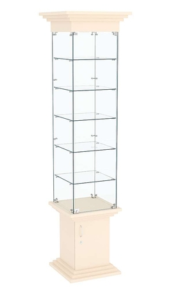 Витрина с дверками стаканчик с пятью полками ЦИТАДЕЛЬ №502, Крем Вайс