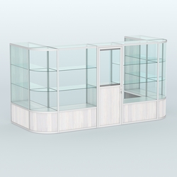 Павильон из профиля пристенный №11б (5,50 кв. м), Ясень Анкор светлый