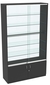 Витрина СЭСП-Z №1-1-400 (З/C - Стекло) со стеклянными полками и шторками Черный