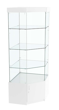 Витрина "Истра" угловая №113, пятигранная, (З.С-стекло), без дверей., Белый