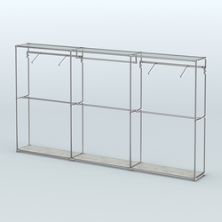 Торговая система ХРОМ без ДСП 3600 мм с поручнями №3, Метрополитан Грей