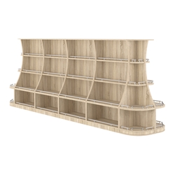 Островной низкий стеллаж ГАРАНТ №5-О с ограничителями, Дуб Сонома