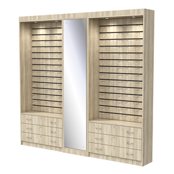 Комплект витрин под очки №11+1+11 (открытый доступ), Дуб Сонома