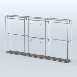 Торговая система ХРОМ без ДСП 3600 мм с поручнями №5, Черный