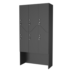 Шкаф для раздевалок СТАНДАРТ-Элегия №3-3А, Черный
