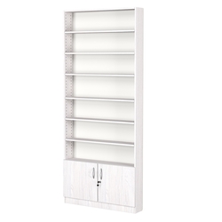 Стеллаж из ДСП с 6-ю полками 150x900 мм серии LEVEL-6 №9 (З/C - ДВП), Ясень Анкор светлый