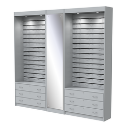 Комплект витрин под очки №11+1+11 (открытый доступ), Серый