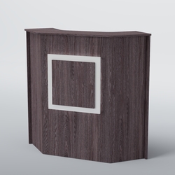 Ресепшен угловой КВАДРАТ №2, Ясень Анкор темный