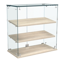 Витрина Истра настольная №20-ДН с наклонными полками из ДСП, Дуб Сонома