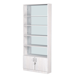 Стеллаж из ДСП с 4-мя полками 250x900 мм серии LEVEL-4 №11-2 (З/C - ЗЕРКАЛО), Ясень Анкор светлый