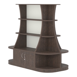 Островной низкий стеллаж ГАРАНТ №2, Дуб Венге + Белый