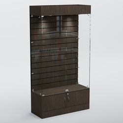 Витрина СЕТЬ №1 с экономпанелью, Дуб Венге