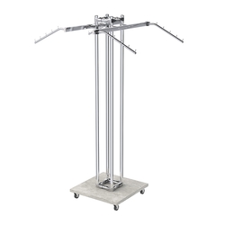 Торговое вешало для одежды с подвижной платформой КОНТУР №K1-5Ц-ТНХ, Метрополитан Грей