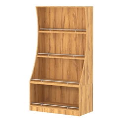 Стеллаж Гарант низкий №2-1-900-О с ограничителями, Дуб Золотистый