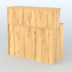 Ресепшен-Лайт прямоугольный с надставкой №11, Дуб Золотистый