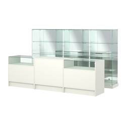 Комплект низких витрин ХП-07 и прилавков ЭК-2, Белый