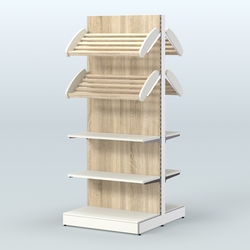 Островной высокий стеллаж для хлеба и выпечки Феникс №15, Белый + Дуб Сонома