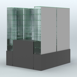 Павильон ИСТРА (глубина витрин-300мм) №1г (2, 70 кв.м), Черный