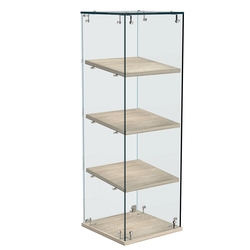 Витрина Истра настольная №23-ДН с наклонными полками из ДСП, Дуб Сонома