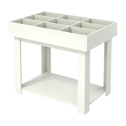 Корзина для распродаж из ДСП на 9 ячеек, Белый