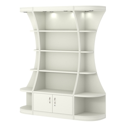 Пристенный высокий стеллаж ГАРАНТ №1, Белый