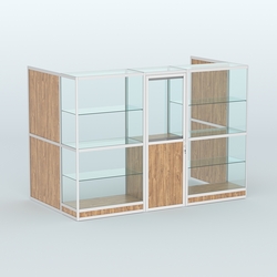 Павильон из профиля пристенный №1г (4,05 кв. м), Дуб Канзас коричневый